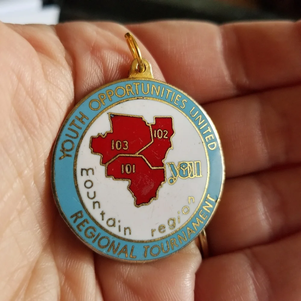 Vintage Volleyball pendant charm Youth opportunities united YOU